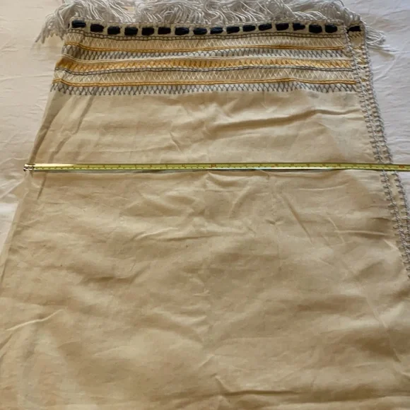 Johnny Was Biya Cream ARO Linen Open Front Poncho